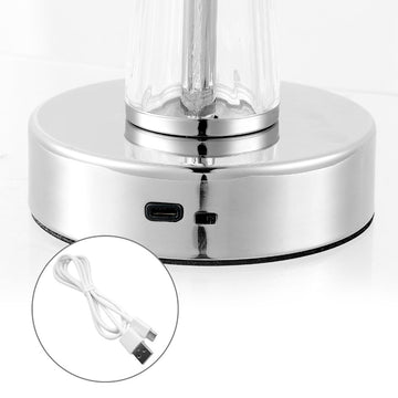 Madelyn 11.5" Bohemian Classic Acrylic Rechargeable Integrated LED Table Lamp - JONATHAN Y